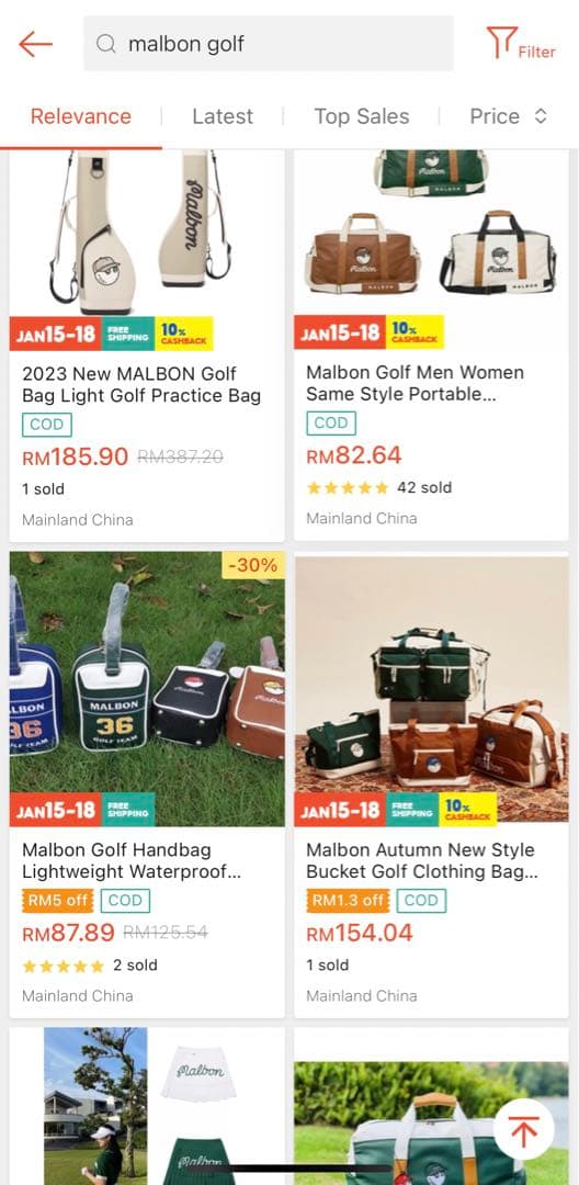 malbongolf マルボンゴルフ wind and sea