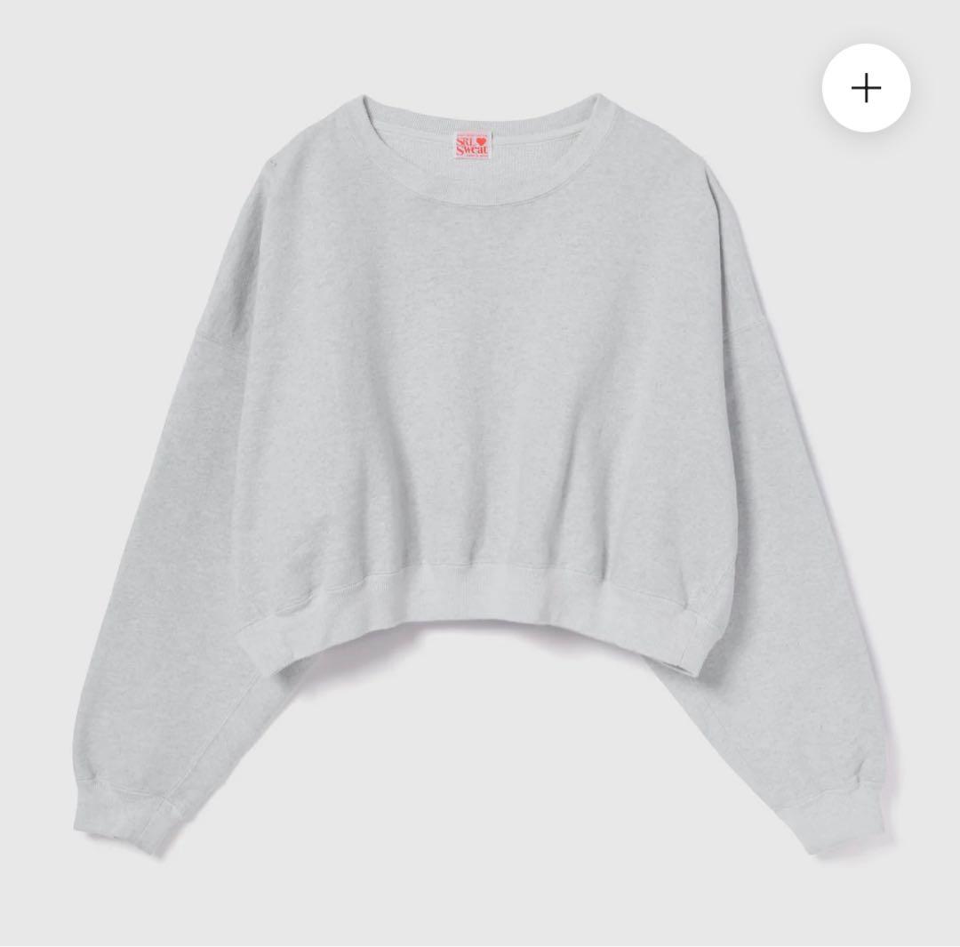 シールームリン　グレー クロップドスウェット