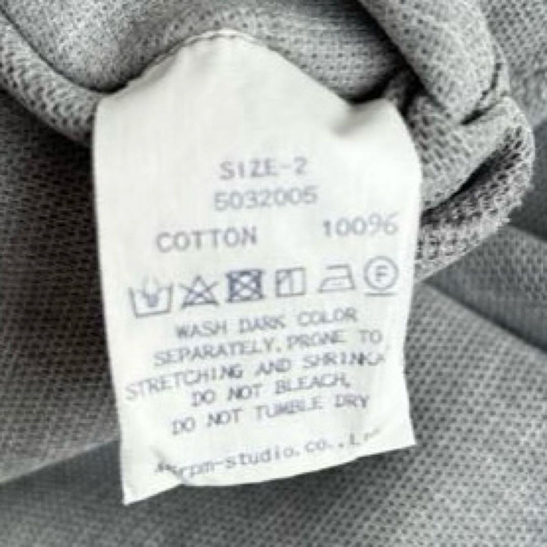 45R ロングコート　コットン　ハチの巣織りコート　 Lサイズ　R刺繍