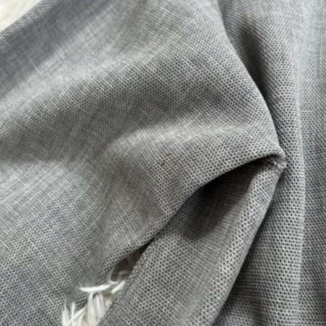 45R ロングコート　コットン　ハチの巣織りコート　 Lサイズ　R刺繍