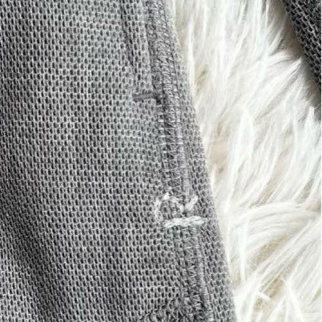 45R ロングコート　コットン　ハチの巣織りコート　 Lサイズ　R刺繍