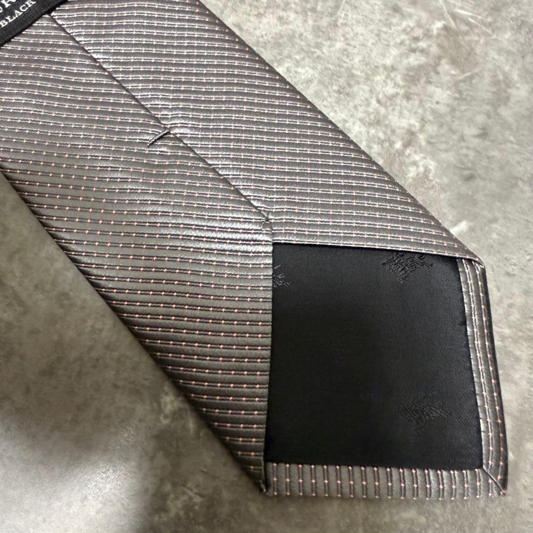 IAIA】BURBERRY バーバリー ネクタイ シルバー シルク 結婚式