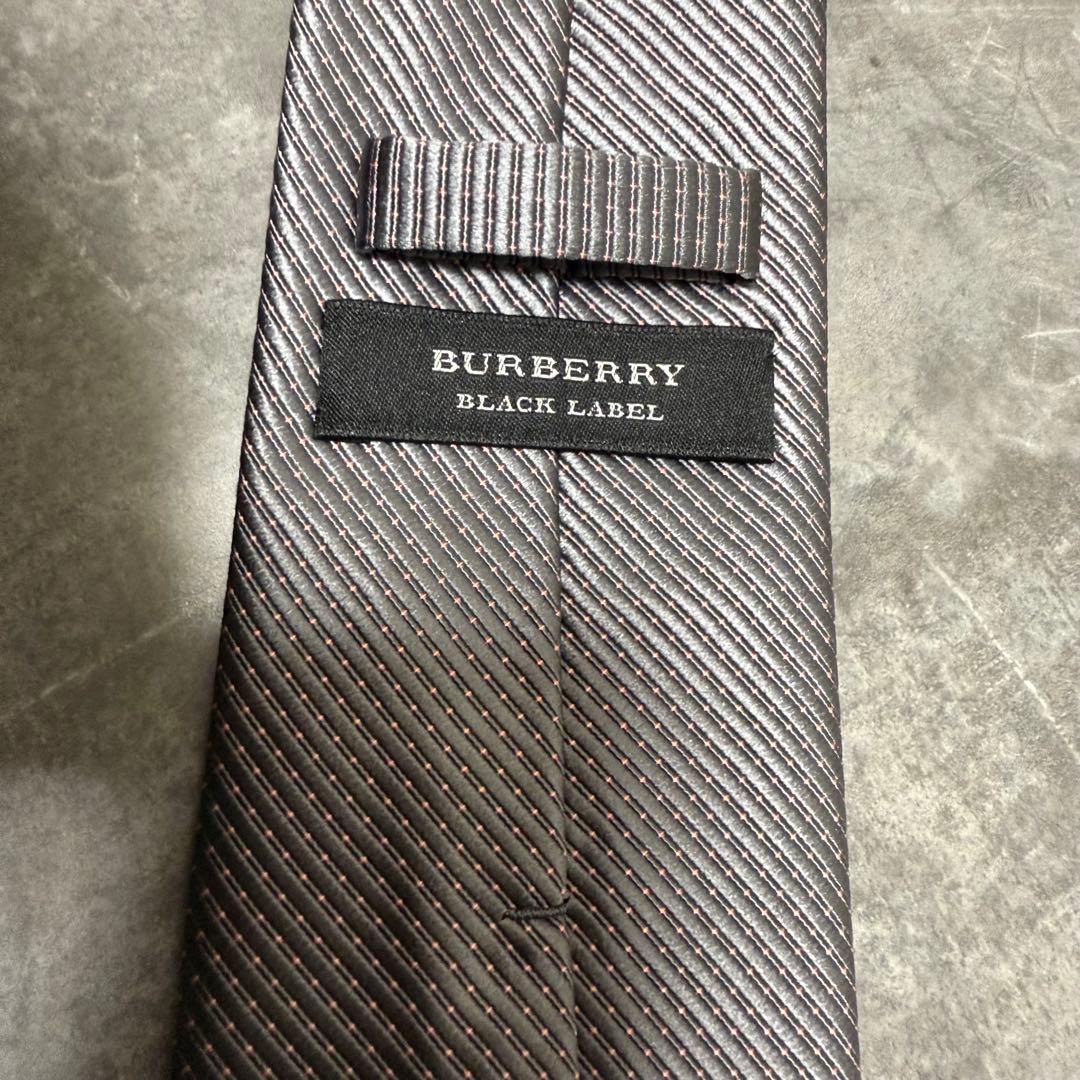 IAIA】BURBERRY バーバリー ネクタイ シルバー シルク 結婚式