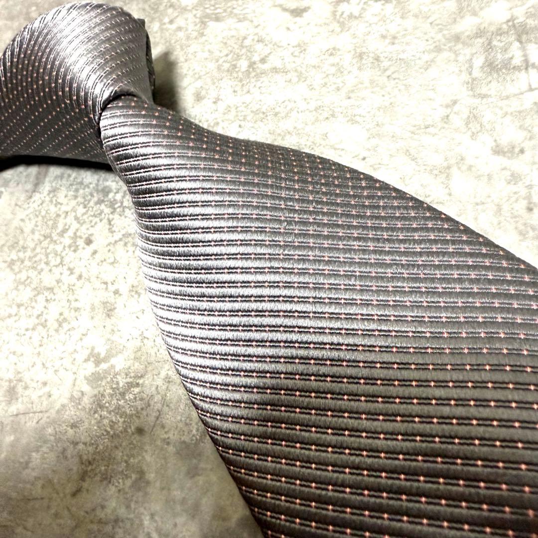 IAIA】BURBERRY バーバリー ネクタイ シルバー シルク 結婚式