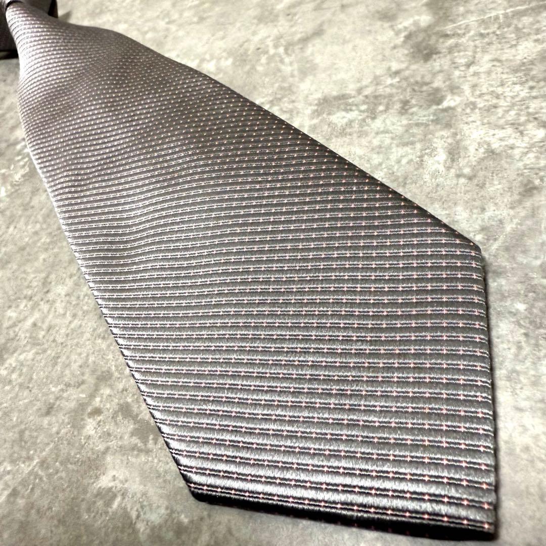 IAIA】BURBERRY バーバリー ネクタイ シルバー シルク 結婚式