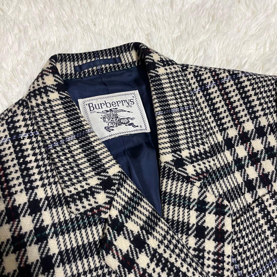 美品　カシミヤ　Lサイズ相当 バーバリー ダブルチェスターコート　ノバチェック