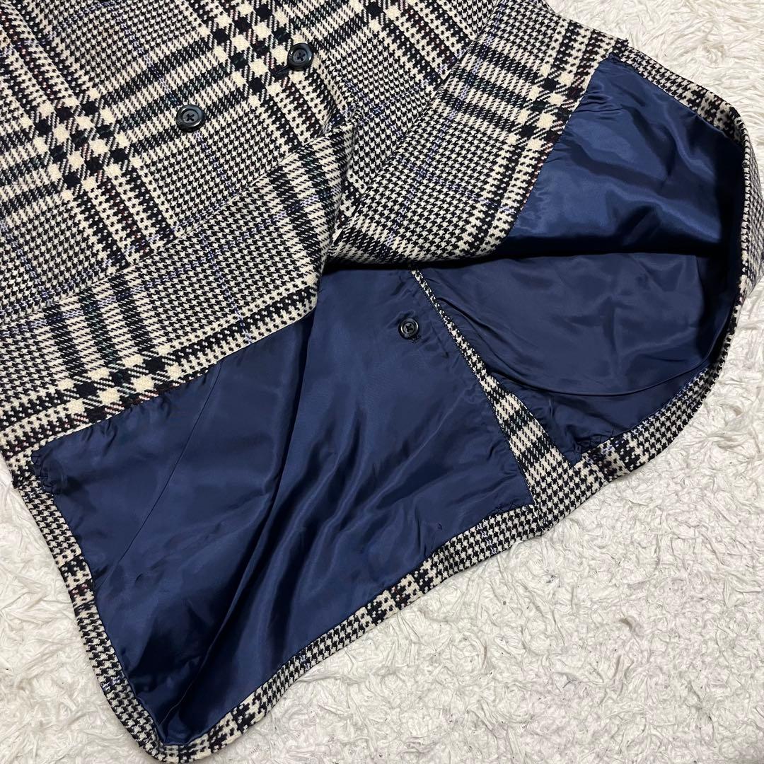 美品　カシミヤ　Lサイズ相当 バーバリー ダブルチェスターコート　ノバチェック
