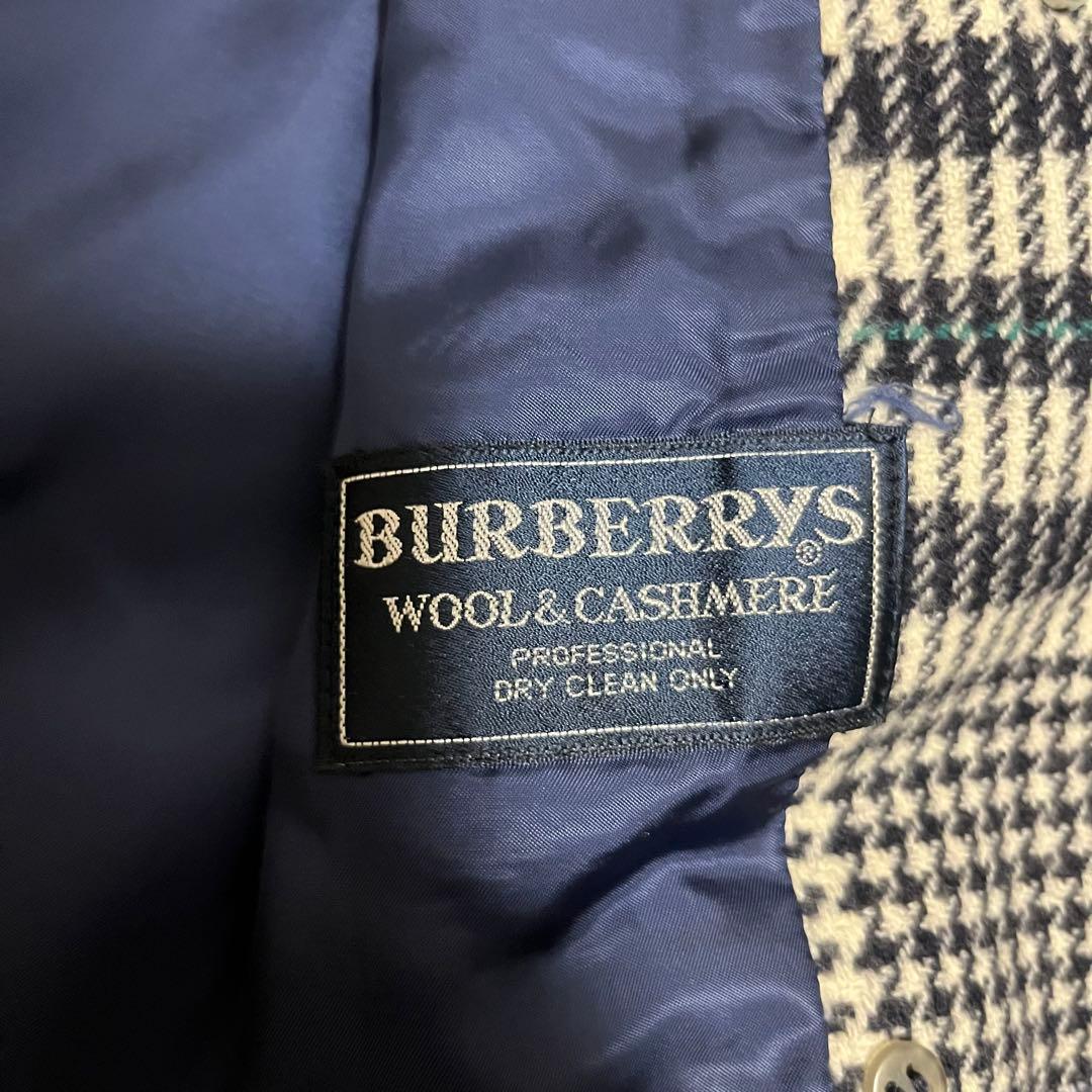 美品　カシミヤ　Lサイズ相当 バーバリー ダブルチェスターコート　ノバチェック