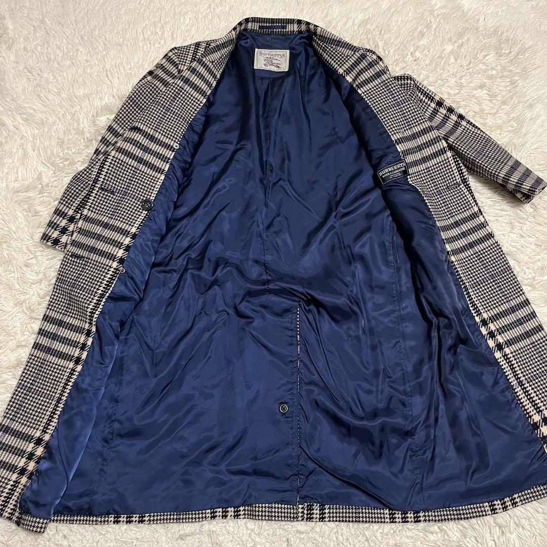 美品　カシミヤ　Lサイズ相当 バーバリー ダブルチェスターコート　ノバチェック