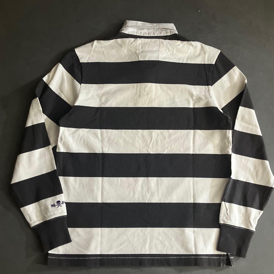 希少◎ラルフローレンラグビー　太ボーダー　ラガーシャツ　袖ロゴ