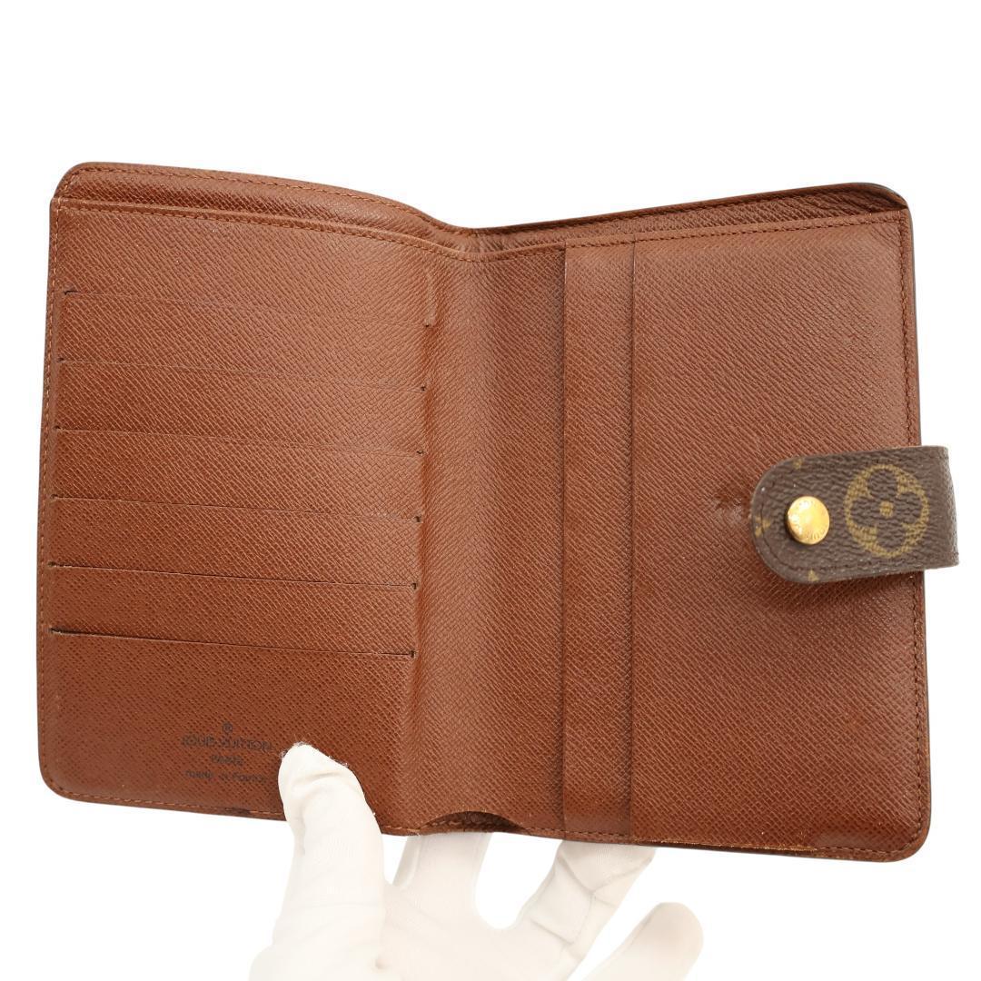 美品 ルイヴィトン 折り財布 モノグラム ポルト パピエ ジップ M61207
