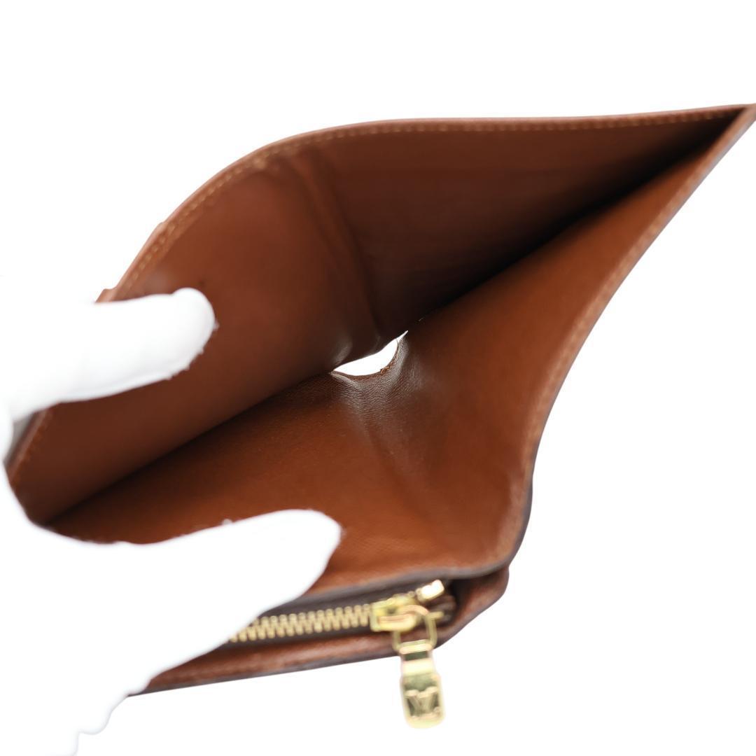 美品 ルイヴィトン 折り財布 モノグラム ポルト パピエ ジップ M61207