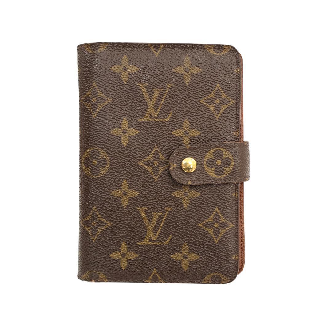 美品 ルイヴィトン 折り財布 モノグラム ポルト パピエ ジップ M61207