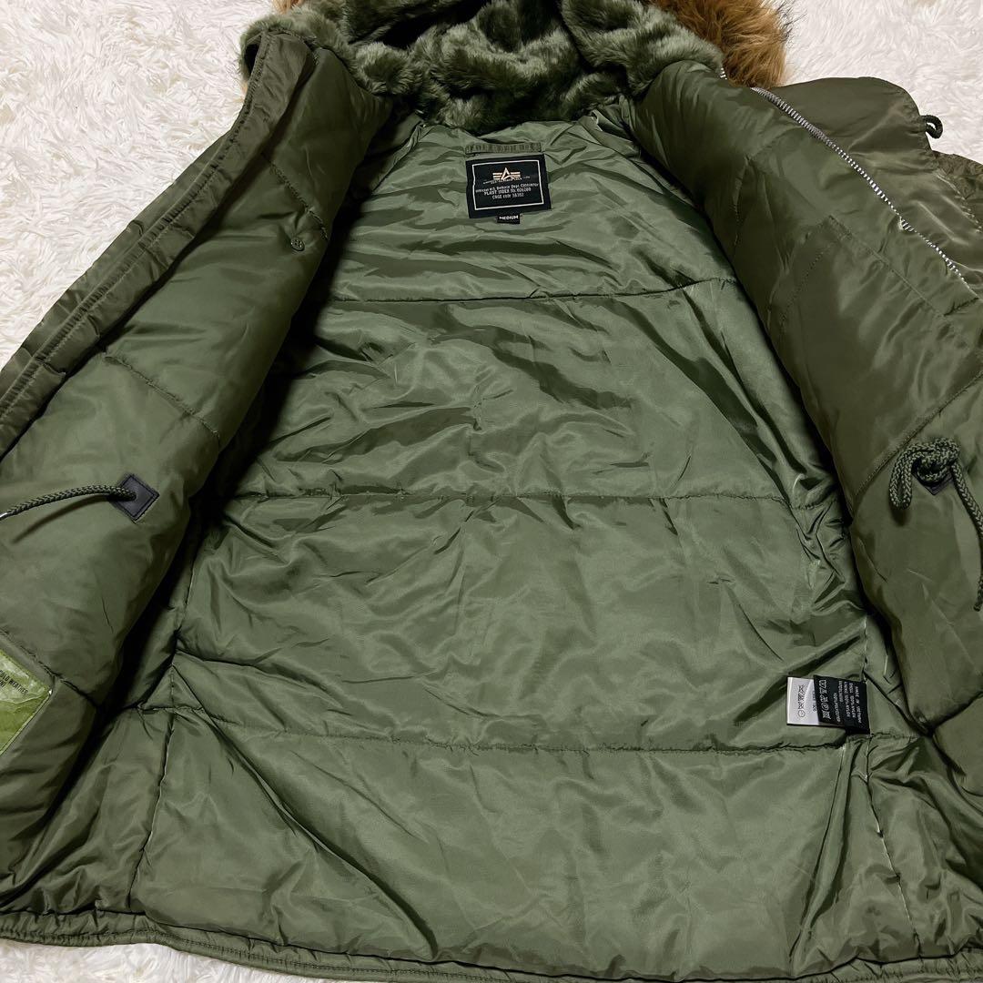 人気　アルファインダストリーズ　N-3bフライトジャケットM ミリタリー