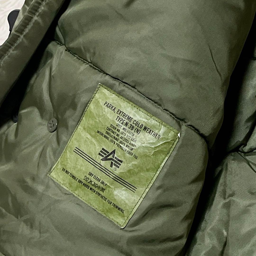 人気　アルファインダストリーズ　N-3bフライトジャケットM ミリタリー