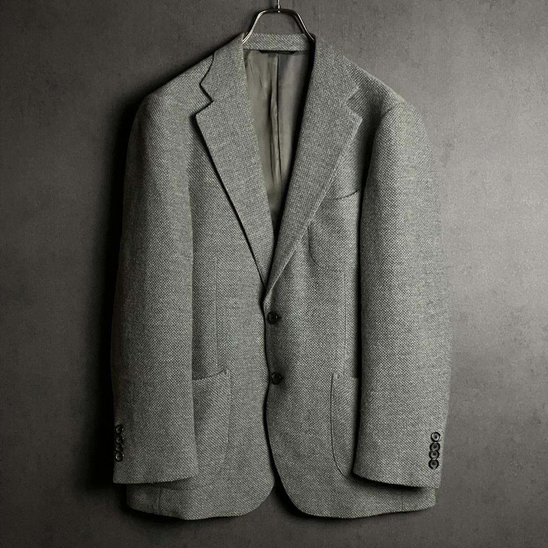 高級ロロピアーナ生地 グレーテーラードジャケット L 美品 秋冬 上質ウール