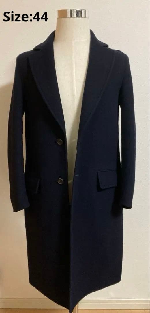 Caruso/チェスターコート/ネイビー/44/イタリア製