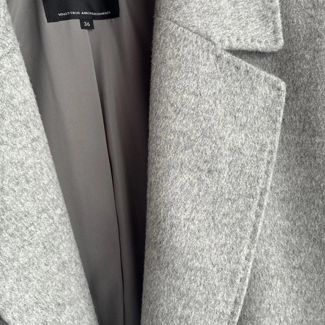 【美品】23区　ウールカシミヤビーバー チェスター コート　36