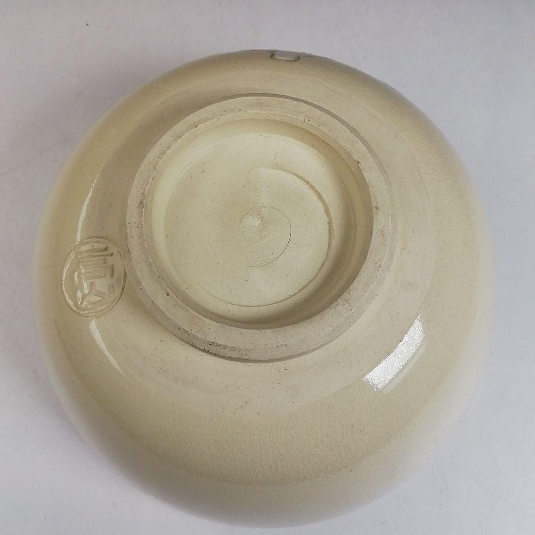 Ｗ８７　茶碗　『色絵　雷神』『通次嵩山 造』　共箱　抹茶碗　茶道具