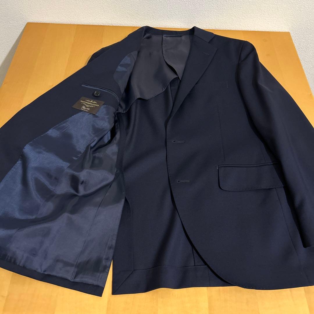 【美品】UNIVERSALLANGUAGE イタリア高級生地 濃紺 スーツセット