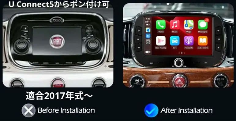 新品！FIAT ABARTH 500 595 ディスプレイオーディオキット