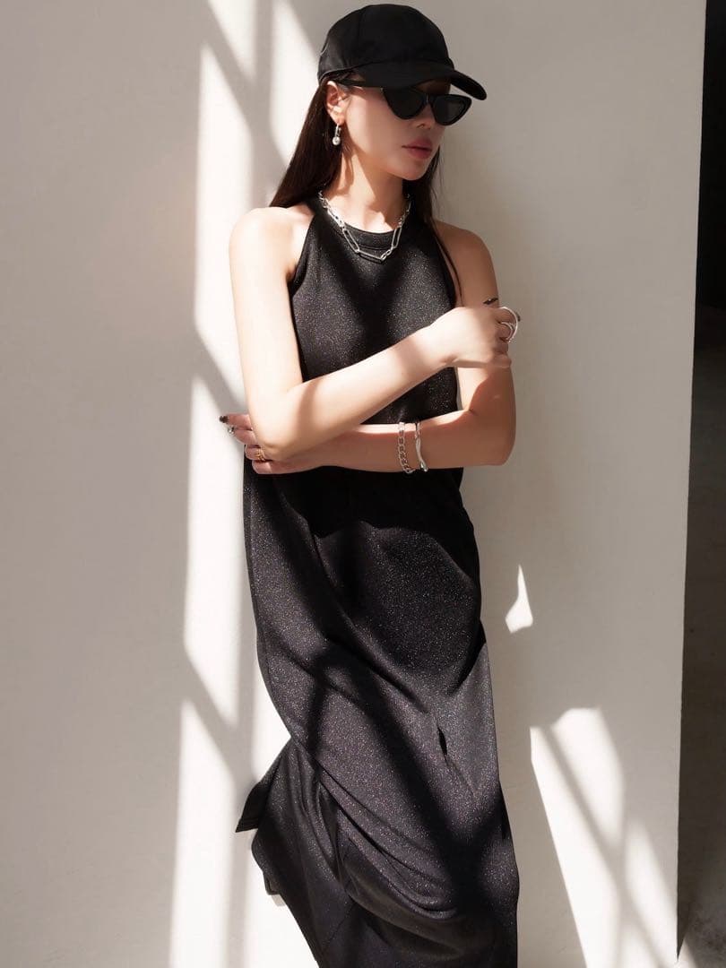 BASIC ラメ カットソー ワンピース　グラムリップス