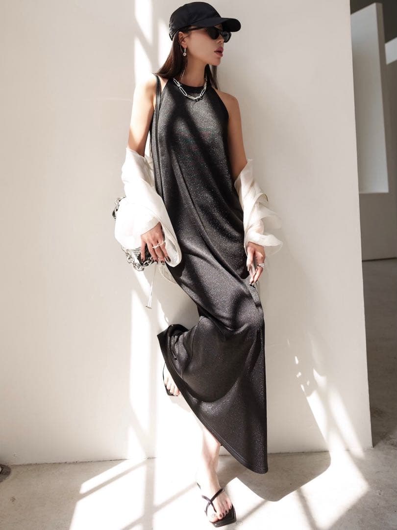 BASIC ラメ カットソー ワンピース　グラムリップス