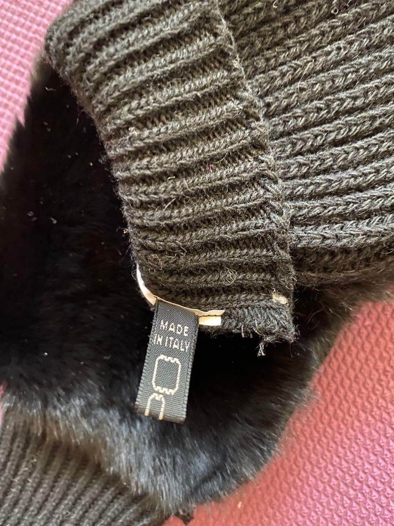 【未使用品】ALPO レッキスファー フィンガーレス グローブ 手袋 黒