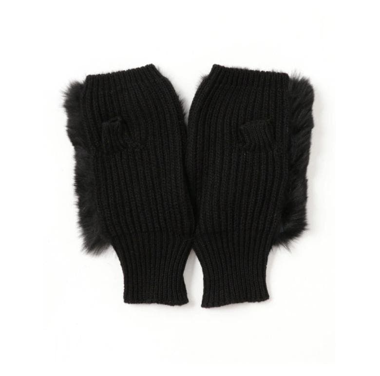 【未使用品】ALPO レッキスファー フィンガーレス グローブ 手袋 黒