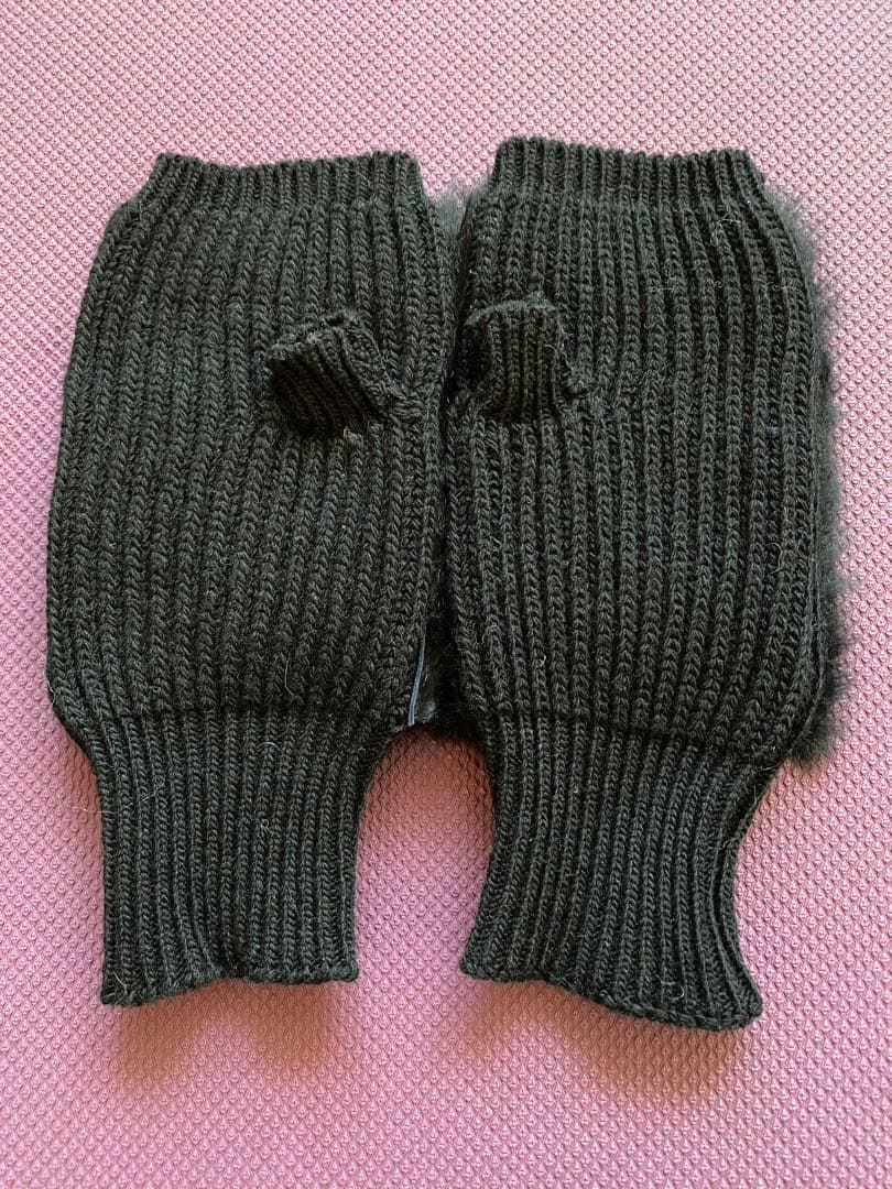 【未使用品】ALPO レッキスファー フィンガーレス グローブ 手袋 黒