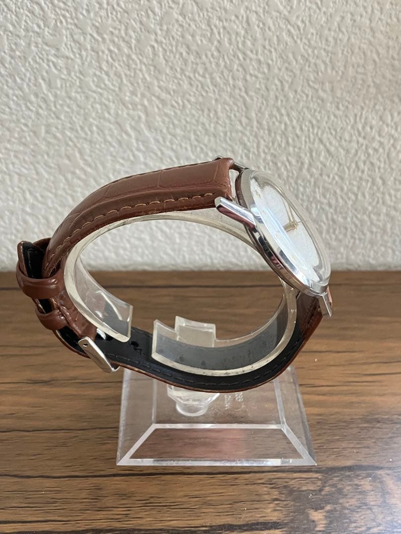 セイコー　マーベル　sマーク　白　アンティーク手巻き　菱形インデックス　希少