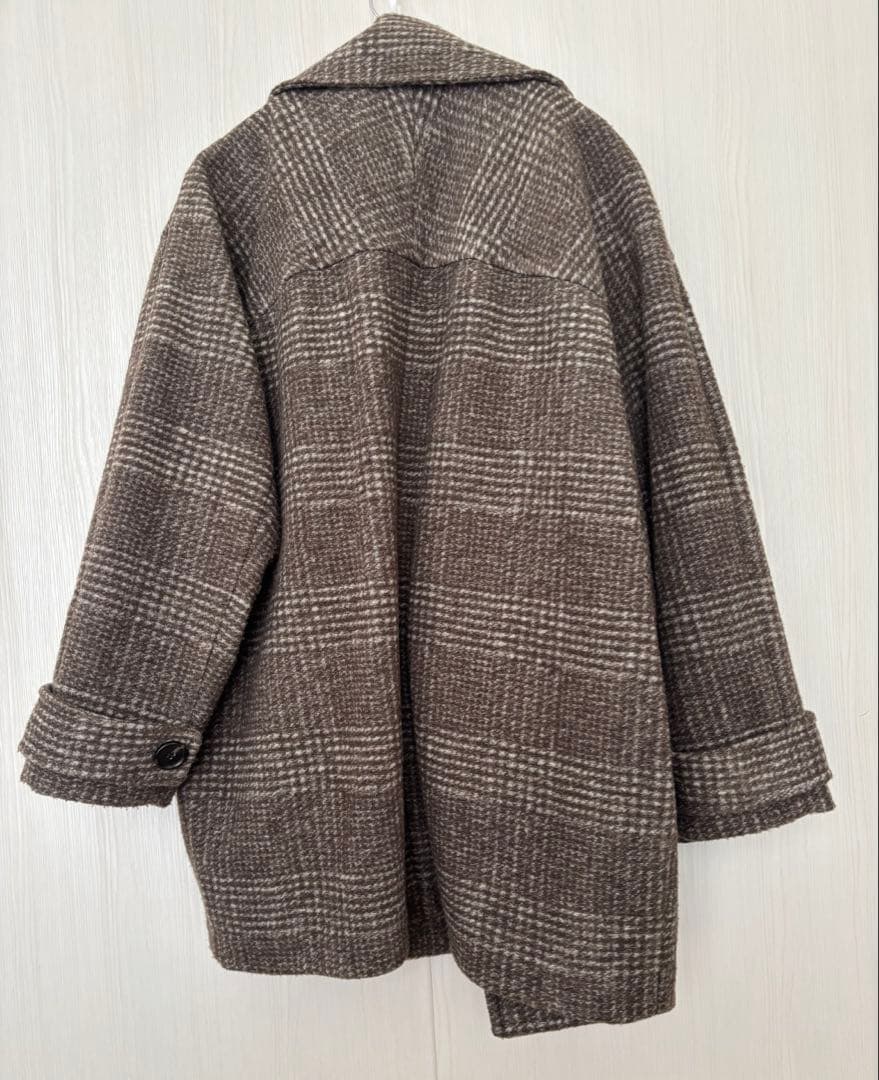 Spick&Span Wスライバーチェックハーフコート