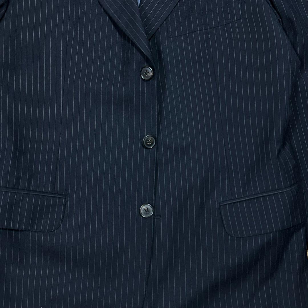 HERMES エルメス ネイビー ストライプ テーラードジャケット