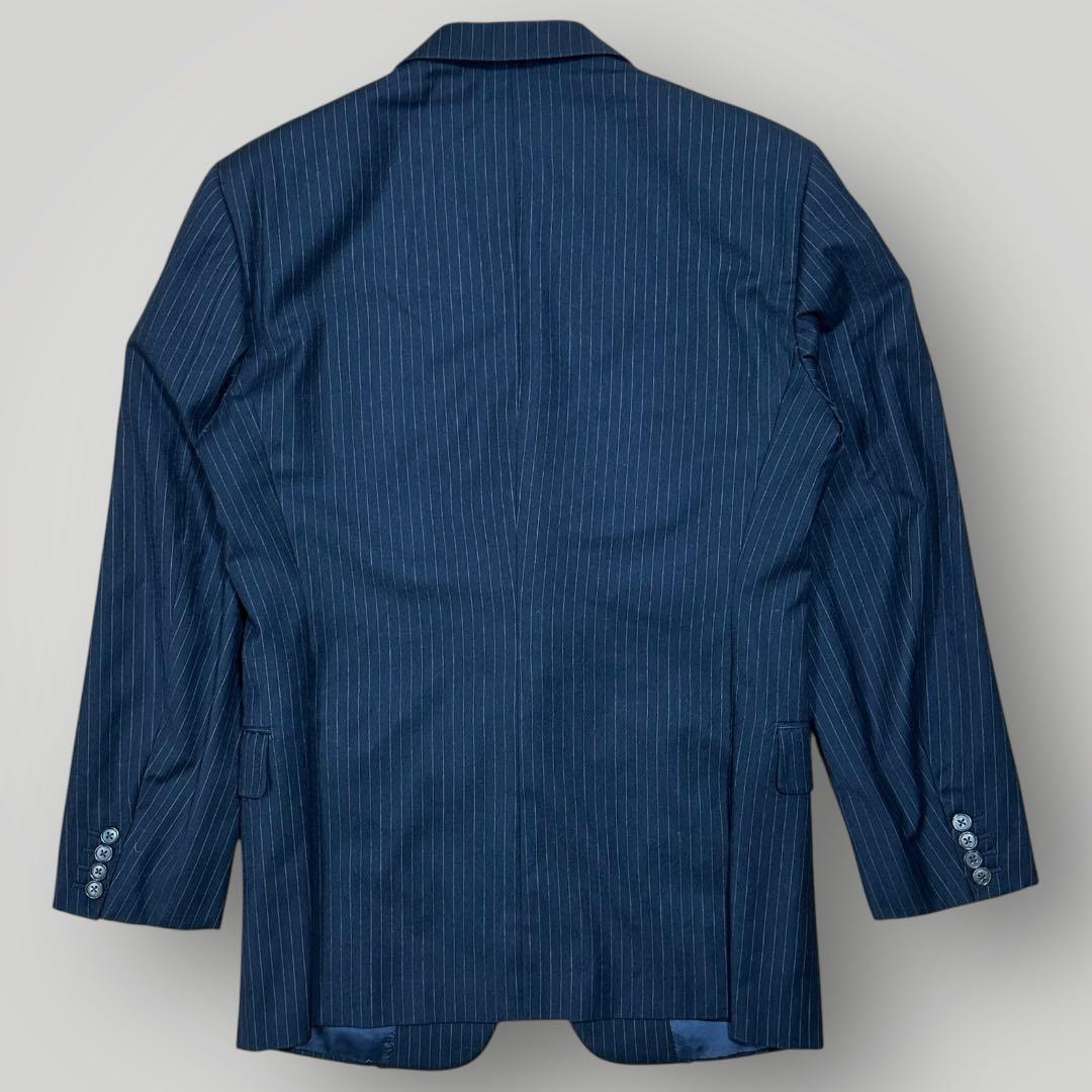 HERMES エルメス ネイビー ストライプ テーラードジャケット