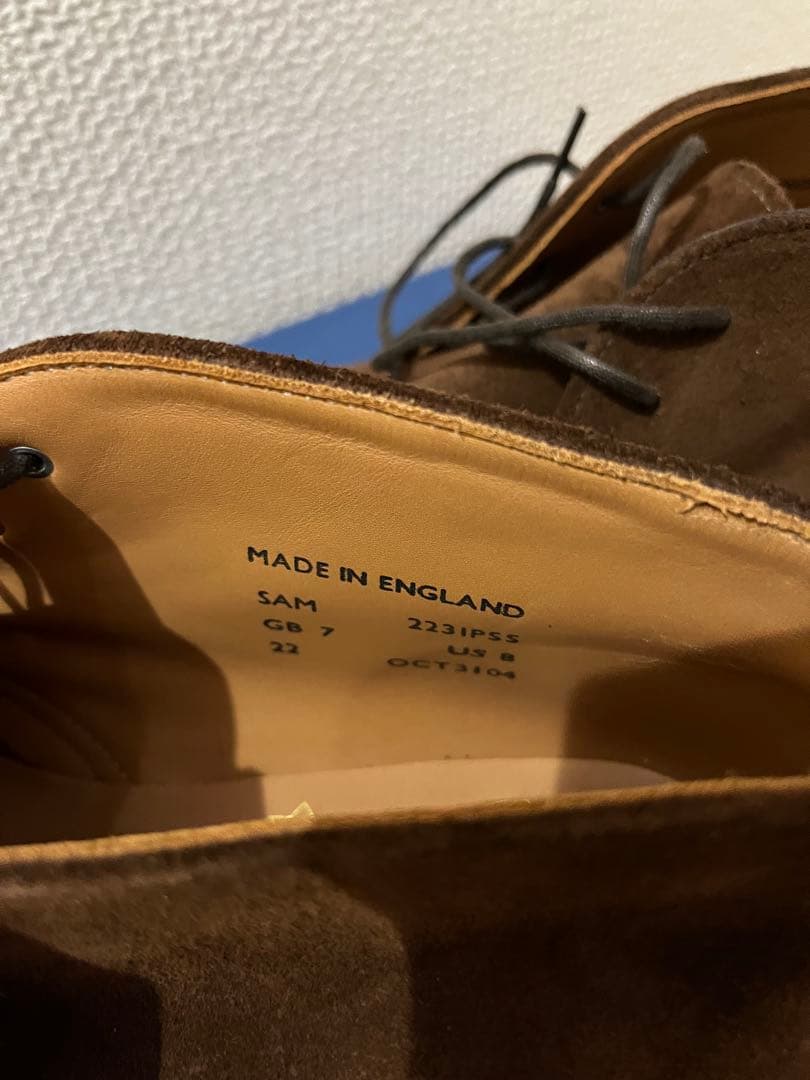 SANDERS ブリット チャッカ ブラック スエード GB7 US8/26cm