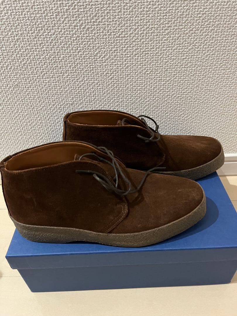 SANDERS ブリット チャッカ ブラック スエード GB7 US8/26cm