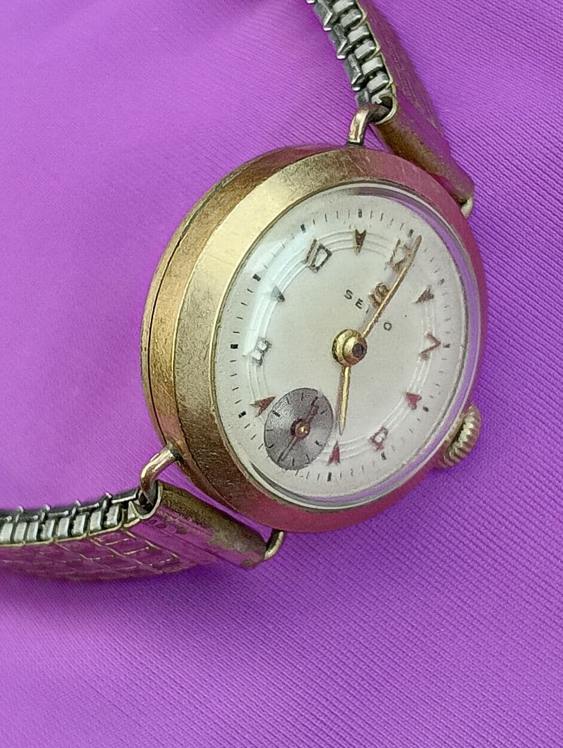 要修理　SEIKO精工舎 手巻き式腕時計 K18・18金　1940～50年代