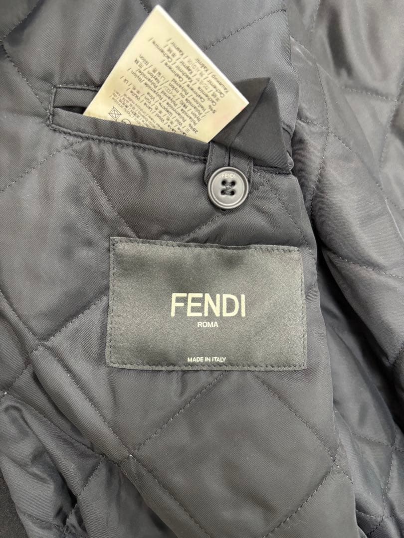 Fendi スタジャン 黒/茶色　XL