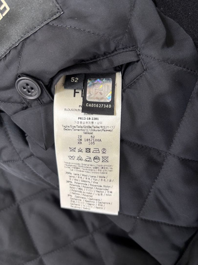 Fendi スタジャン 黒/茶色　XL