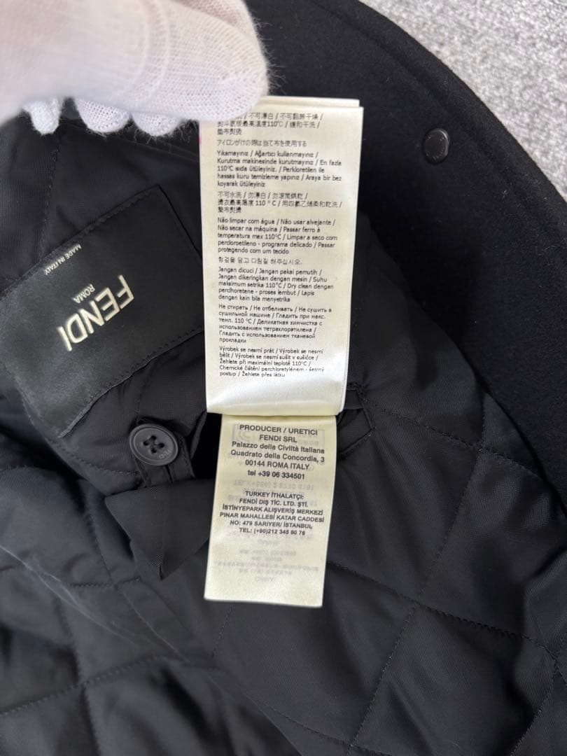 Fendi スタジャン 黒/茶色　XL