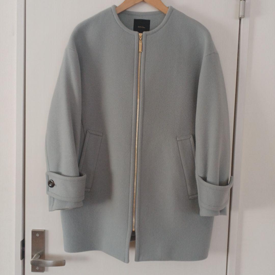 スピックアンドスパン　ビーバーノーカラージップコート　38