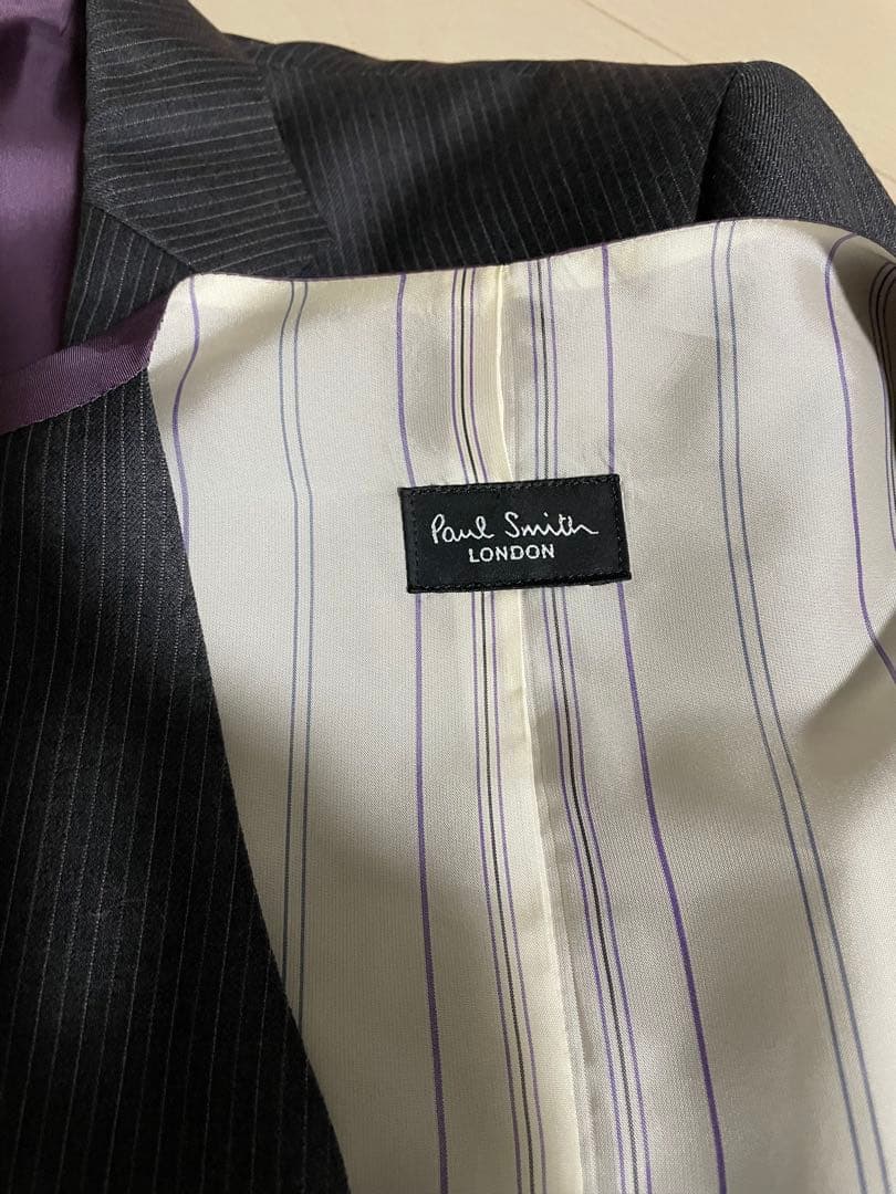 グレー スリーピーススーツ ウール混紡