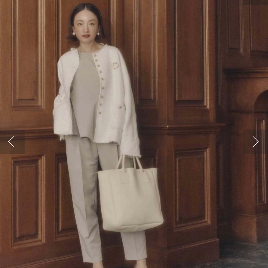 ★試着のみ★ PUAL CE CIN スラブツイードノーカラージャケット