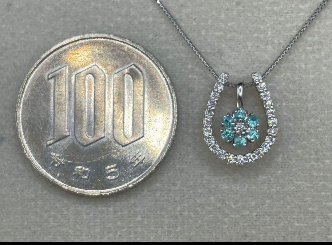 コスモパライバトルマリン0.1ct ダイヤ プラチナ ヘッドのみ、カード鑑