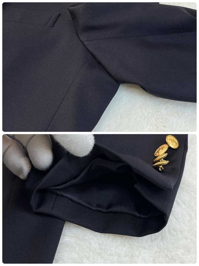 ブルックスブラザーズ　ジャケット　ブレザー　金ボタン　羊　紺ブレ　ウール