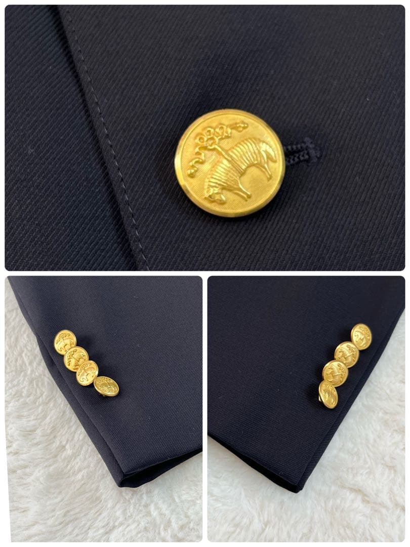 ブルックスブラザーズ　ジャケット　ブレザー　金ボタン　羊　紺ブレ　ウール