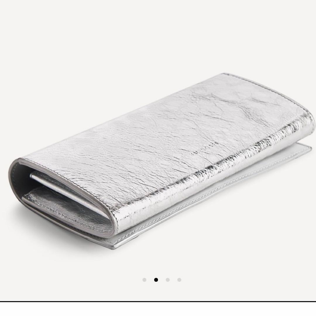 む*ん様 BALENCIAGA Le City マネー ロングウォレット シルバ