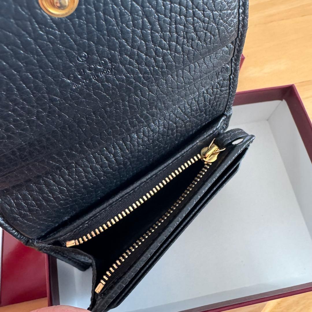 ダブルG カードケース ウォレット（＆紙幣入れ付き）　GUCCI