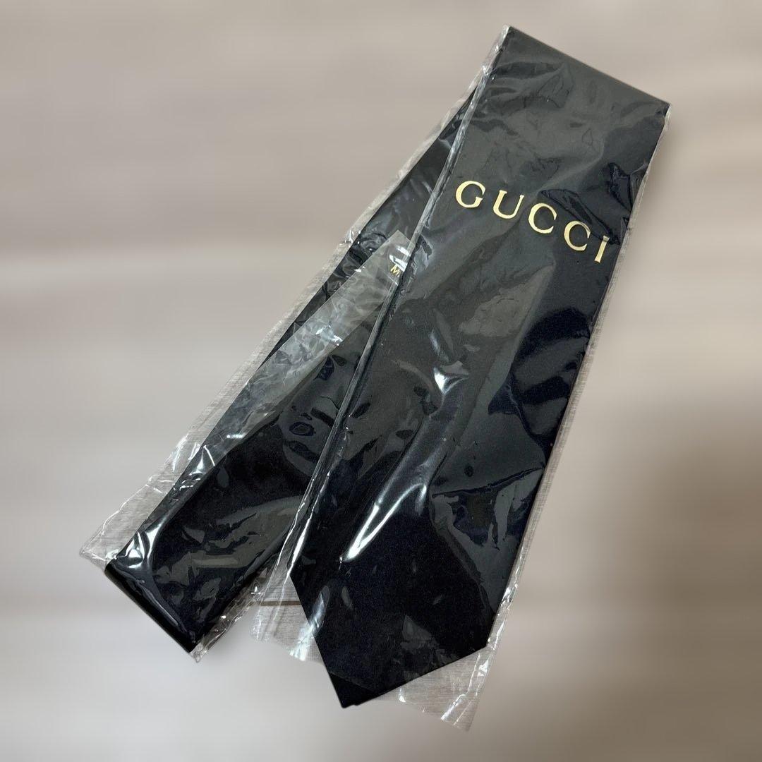 【新品未使用品】GUCCI グッチ　ネクタイ　ブラック