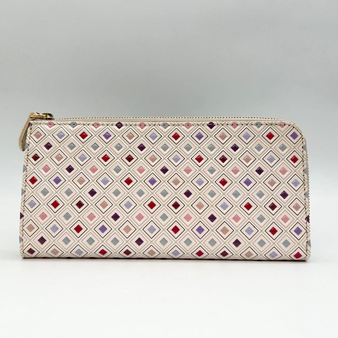 【未使用】　浅草文庫　長財布　いろあそび柄　L字ファスナー